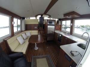 The interior of the standard American Tug 395.